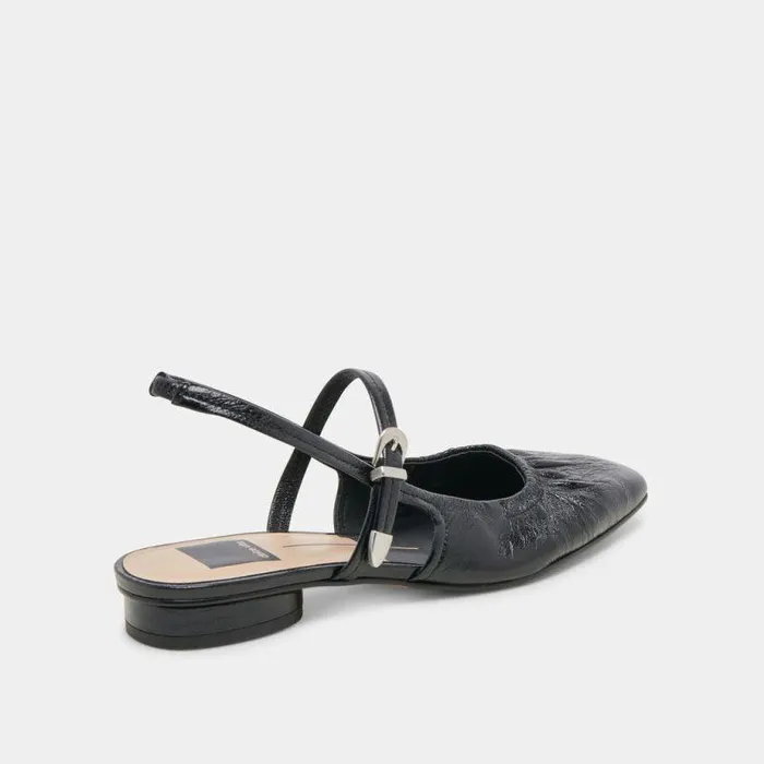 Flats and Loafers Shop Dolce Vita Rianne Flats Midnight Crinkle Patent Midnight Crinkle Patent