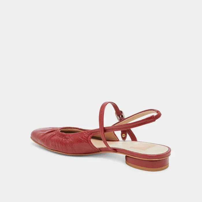 Flats and Loafers Shop Dolce Vita Rianne Flats Red Crinkle Patent Red Crinkle Patent