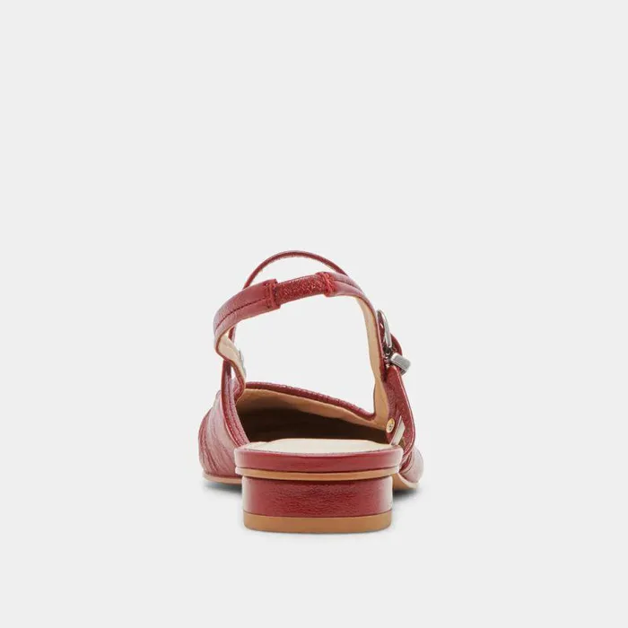 Flats and Loafers Shop Dolce Vita Rianne Flats Red Crinkle Patent Red Crinkle Patent
