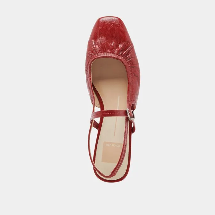 Flats and Loafers Shop Dolce Vita Rianne Flats Red Crinkle Patent Red Crinkle Patent
