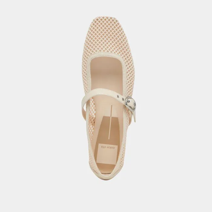 Flats and Loafers Shop Dolce Vita Rodni Mesh Ballet Flats Creme Woven Mesh Creme Woven Mesh
