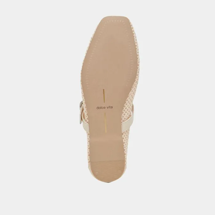 Flats and Loafers Shop Dolce Vita Rodni Mesh Ballet Flats Creme Woven Mesh Creme Woven Mesh