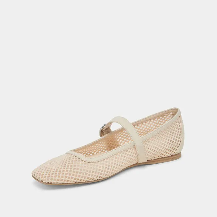 Flats and Loafers Shop Dolce Vita Rodni Mesh Ballet Flats Creme Woven Mesh Creme Woven Mesh