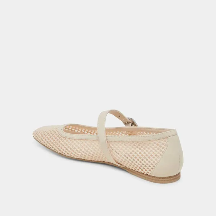 Flats and Loafers Shop Dolce Vita Rodni Mesh Ballet Flats Creme Woven Mesh Creme Woven Mesh