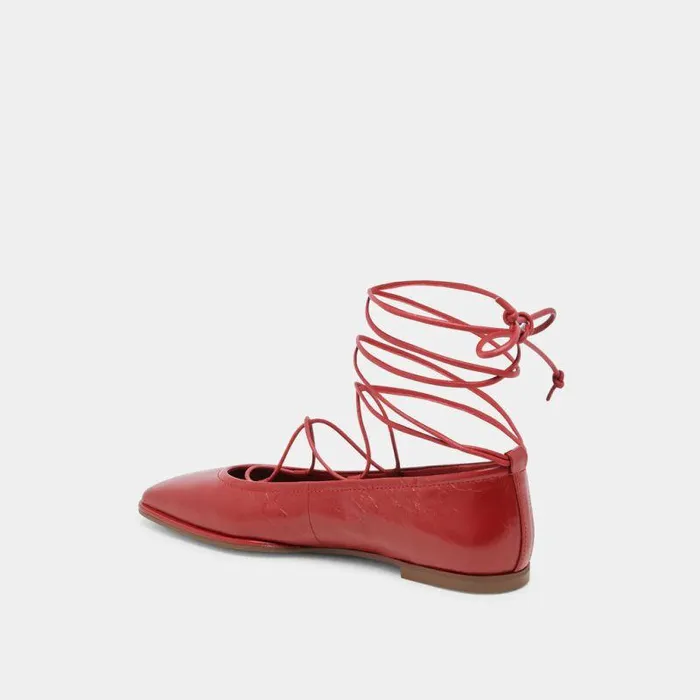 Flats and Loafers Shop Dolce Vita Ryder Ballet Flats Red Crinkle Patent Red Crinkle Patent