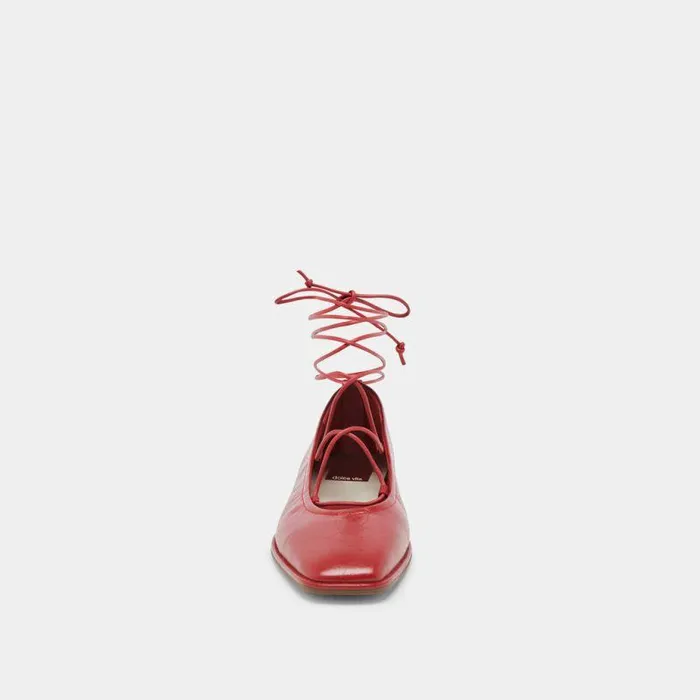 Flats and Loafers Shop Dolce Vita Ryder Ballet Flats Red Crinkle Patent Red Crinkle Patent