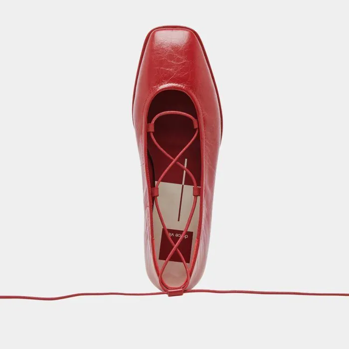 Flats and Loafers Shop Dolce Vita Ryder Ballet Flats Red Crinkle Patent Red Crinkle Patent