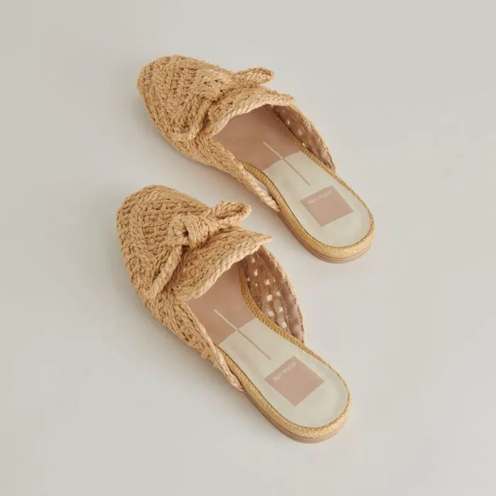 Flats and Loafers Shop Dolce Vita Sabor Flats Lt Natural Raffia Lt Natural Raffia