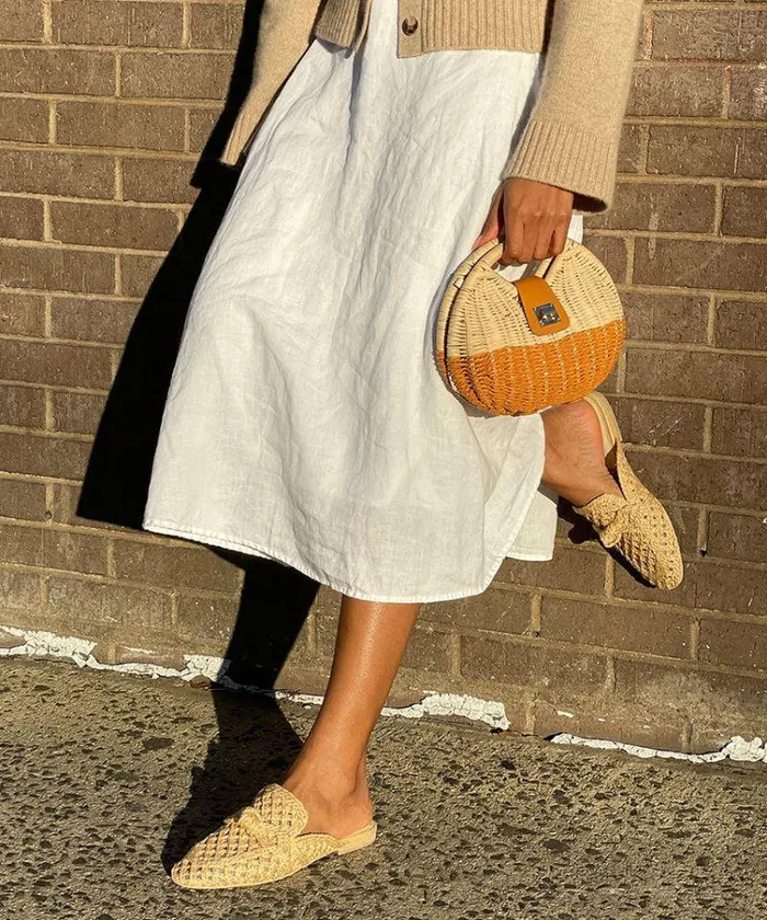 Flats and Loafers Shop Dolce Vita Sabor Flats Lt Natural Raffia Lt Natural Raffia