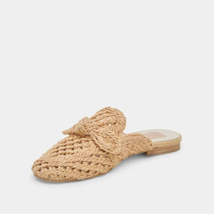 Flats and Loafers Shop Dolce Vita Sabor Flats Lt Natural Raffia Lt Natural Raffia