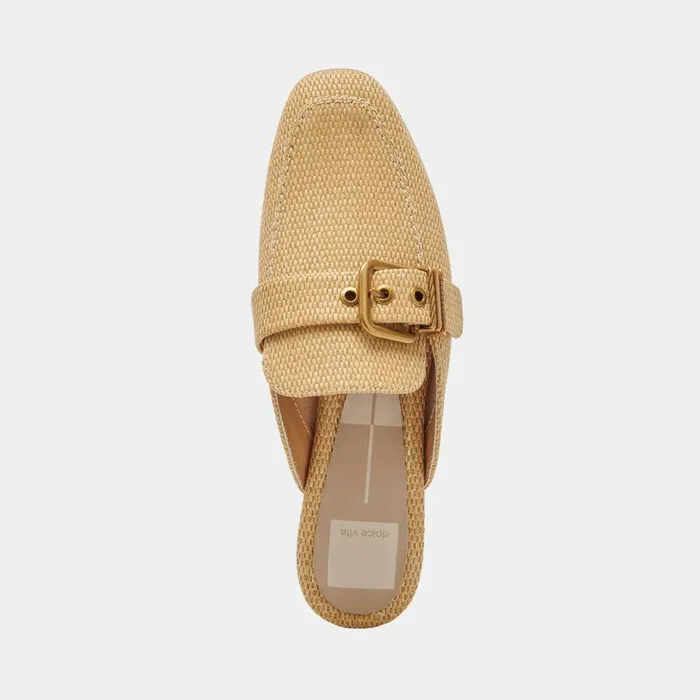 Flats and Loafers Shop Dolce Vita Santel Flats Honey Raffia Honey Raffia