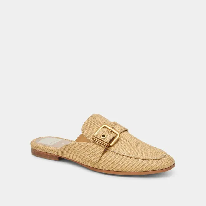 Flats and Loafers Shop Dolce Vita Santel Flats Honey Raffia Honey Raffia