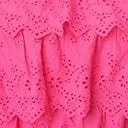 Fuchsia Tiered Eyelet Blouse Clothing Unique Vintage Blouses