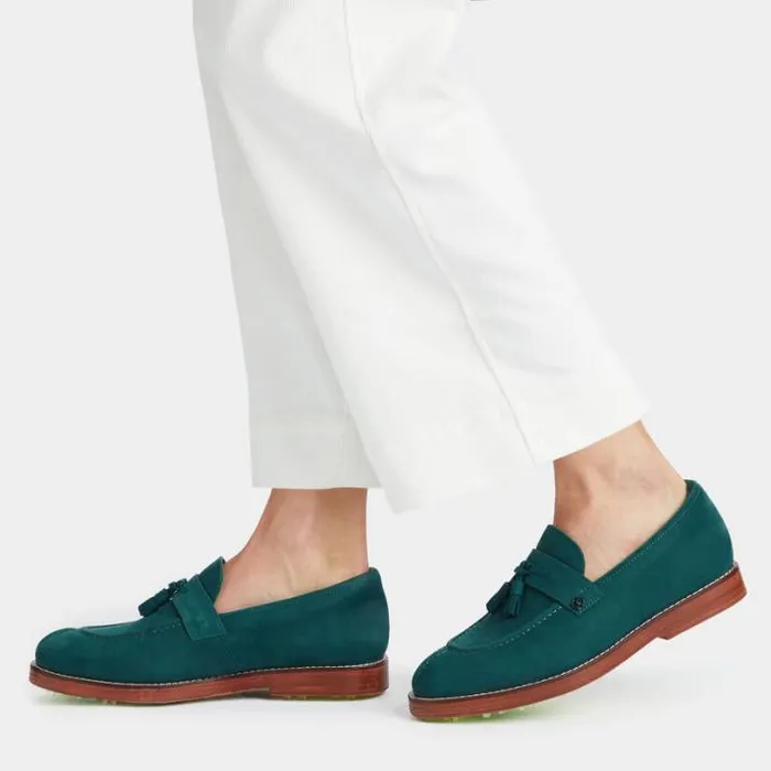Golf Shoes Women GFORE LIMITED EDITION LUXE LEATHER SOLE CRUISER GALLIVANTER GOLF SHOE Envy Green