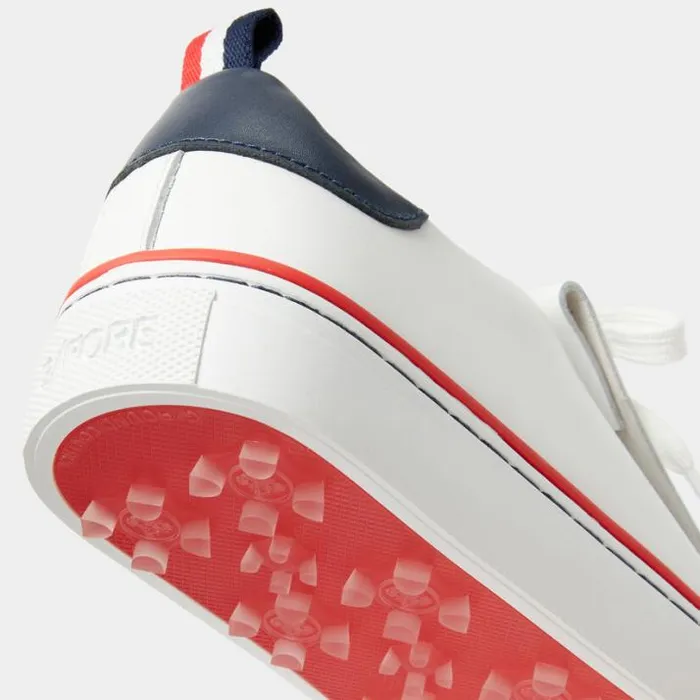 Golf Shoes Women GFORE WOMEN039S DURF PEBBLE LEATHER CONTRAST ACCENT KILTIE GOLF SHOE Snow