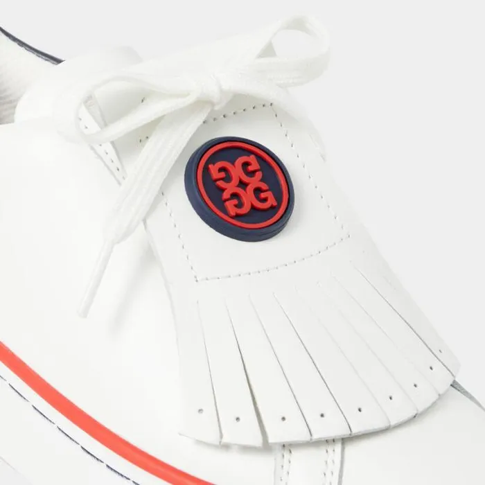 Golf Shoes Women GFORE WOMEN039S DURF PEBBLE LEATHER CONTRAST ACCENT KILTIE GOLF SHOE Snow