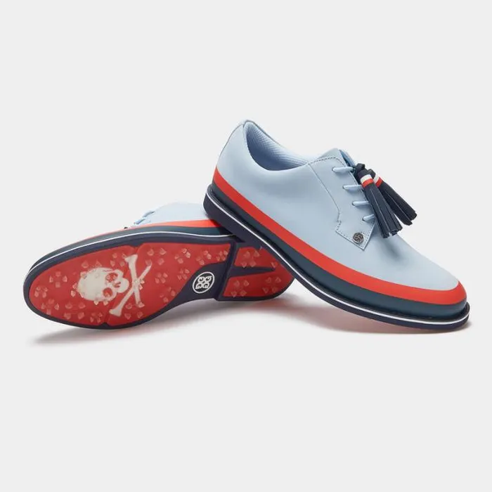 Golf Shoes Women GFORE WOMEN039S GALLIVANTER NUBUCK LEATHER TUXEDO GOLF SHOE Sky