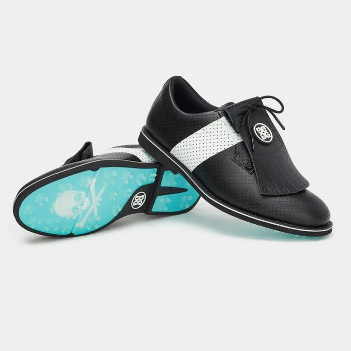 Golf Shoes Women GFORE WOMEN039S GALLIVANTER PERFORATED LEATHER KILTIE GOLF SHOE Onyx