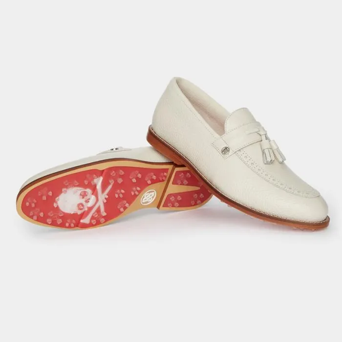Golf Shoes Women GFORE WOMEN039S TASSEL BROGUE CRUISER GALLIVANTER LUXE LEATHER GOLF SHOE Stone