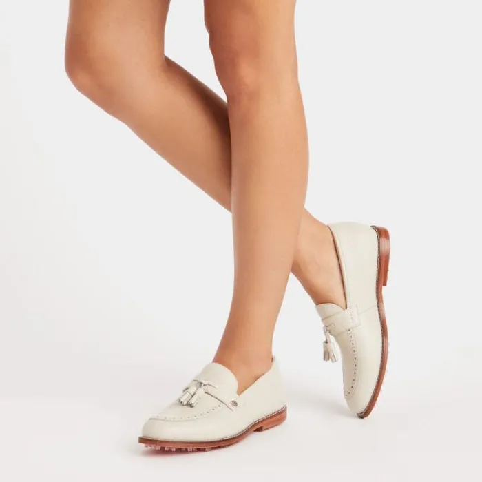 Golf Shoes Women GFORE WOMEN039S TASSEL BROGUE CRUISER GALLIVANTER LUXE LEATHER GOLF SHOE Stone