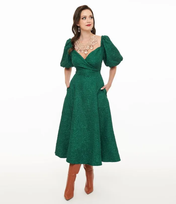 Green Textured Goddress Behavior Midi Dress Dresses Unique Vintage Pocket Dresses Green Textured Goddress Behavior Midi Dress Dresses Unique Vintage Pocket Dresses