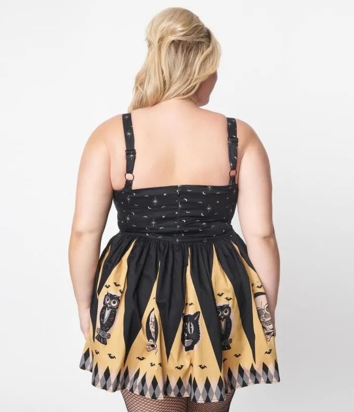 Halloween Treat Prudence Fit and Flare Dress DressesHalloweenPlus Unique Vintage Pocket Dresses