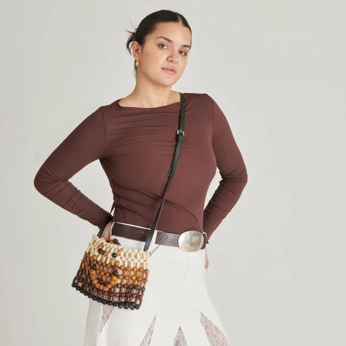 Handbags Shop Dolce Vita Caroline Handbag Natural Multi Wood Natural Multi Wood