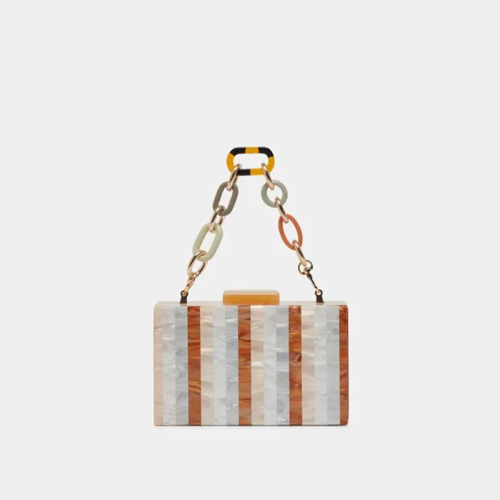 Handbags Shop Dolce Vita Corrie Clutch Taupe Multi Resin Taupe Multi Resin