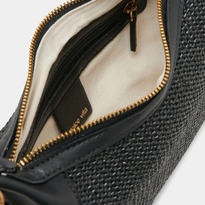 Handbags Shop Dolce Vita Eleanor Shoulder Bag Black Raffia Black Raffia