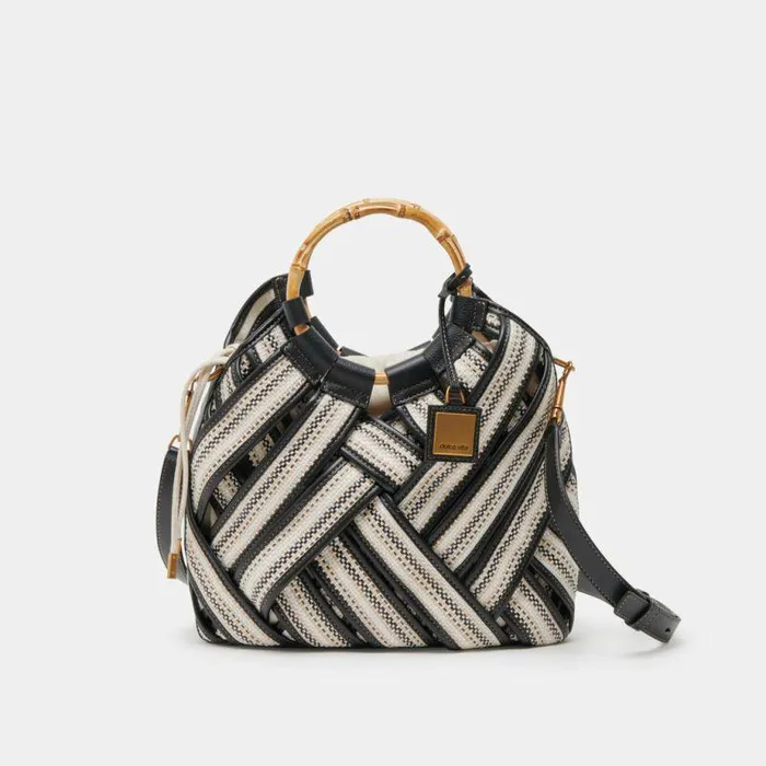 Handbags Shop Dolce Vita Elsie Handbag Black Woven Black Woven
