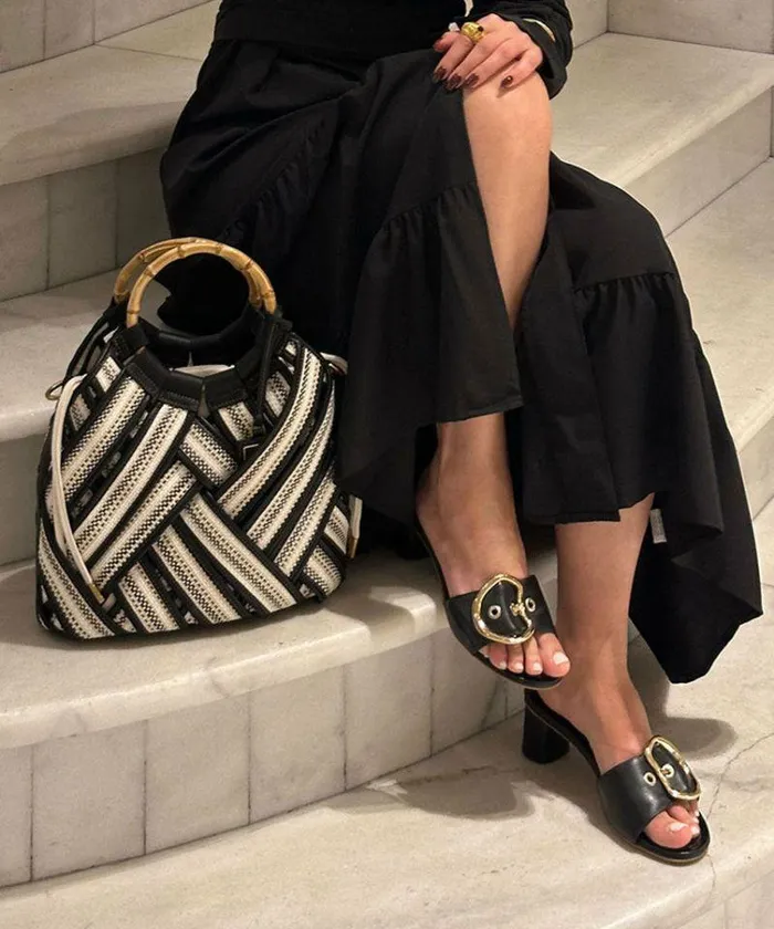 Handbags Shop Dolce Vita Elsie Handbag Black Woven Black Woven