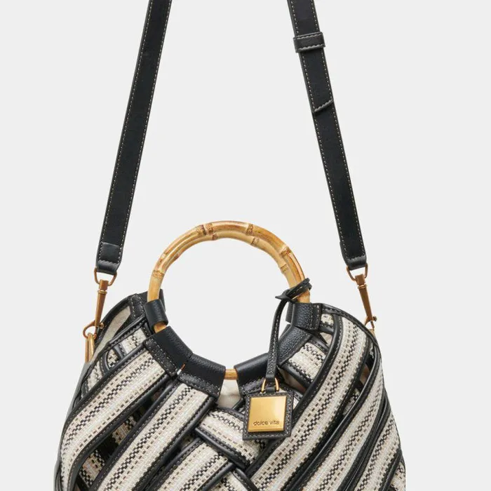 Handbags Shop Dolce Vita Elsie Handbag Black Woven Black Woven
