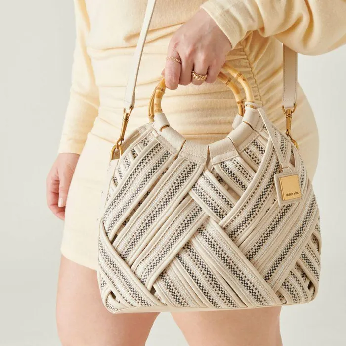 Handbags Shop Dolce Vita Elsie Handbag Ivory Woven Ivory Woven