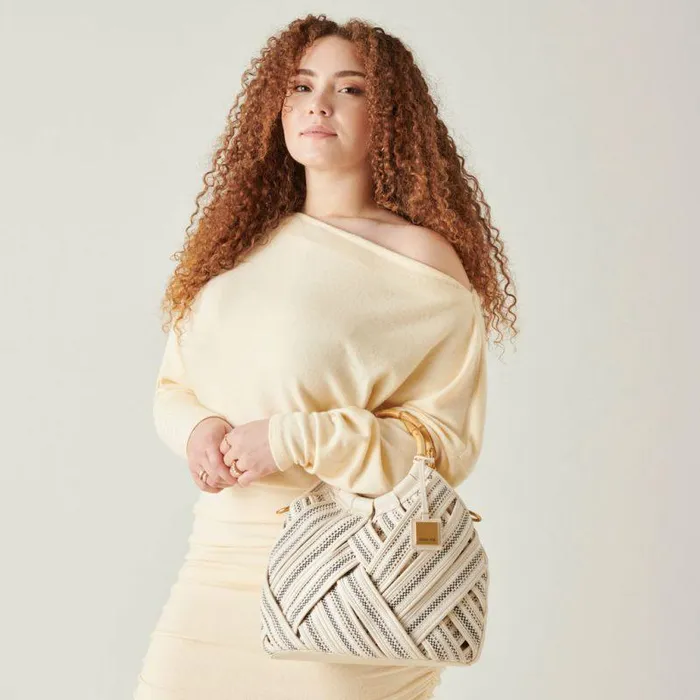 Handbags Shop Dolce Vita Elsie Handbag Ivory Woven Ivory Woven
