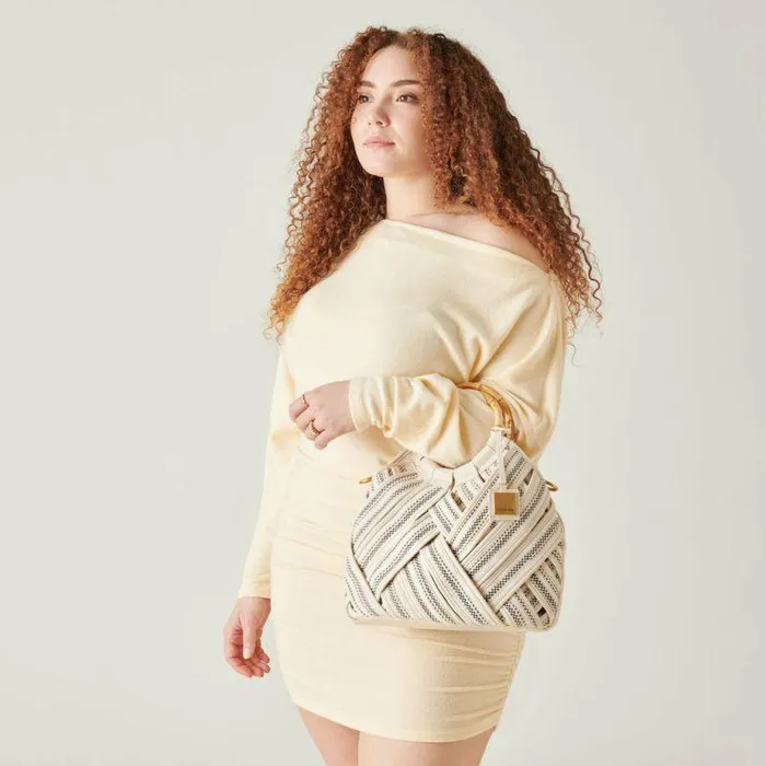 Handbags Shop Dolce Vita Elsie Handbag Ivory Woven Ivory Woven