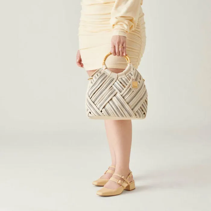 Handbags Shop Dolce Vita Elsie Handbag Ivory Woven Ivory Woven