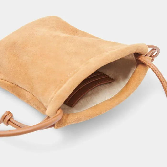 Handbags Shop Dolce Vita Evie Crossbody Pouch Rusty Oak Suede Suede Crossbody Pouch Rusty Oak Suede