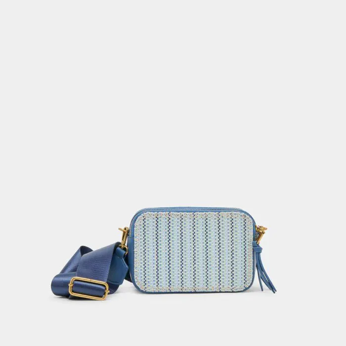Handbags Shop Dolce Vita Gladys Crossbody Blue Woven Blue Woven