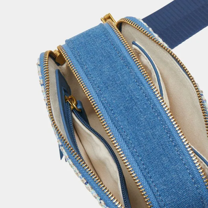 Handbags Shop Dolce Vita Gladys Crossbody Blue Woven Blue Woven