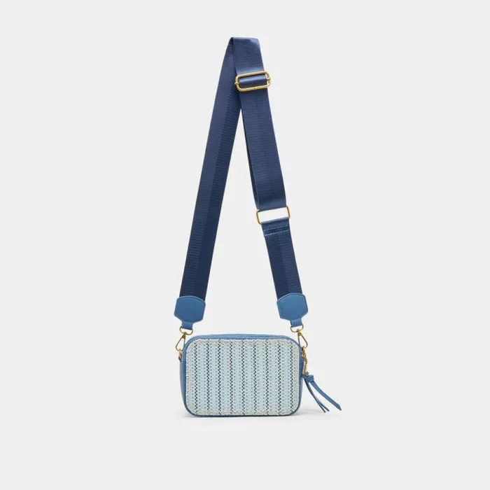 Handbags Shop Dolce Vita Gladys Crossbody Blue Woven Blue Woven