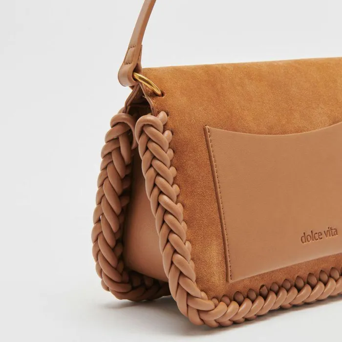 Handbags Shop Dolce Vita Harper Shoulder Bag Rusty Oak Suede Rusty Oak Suede