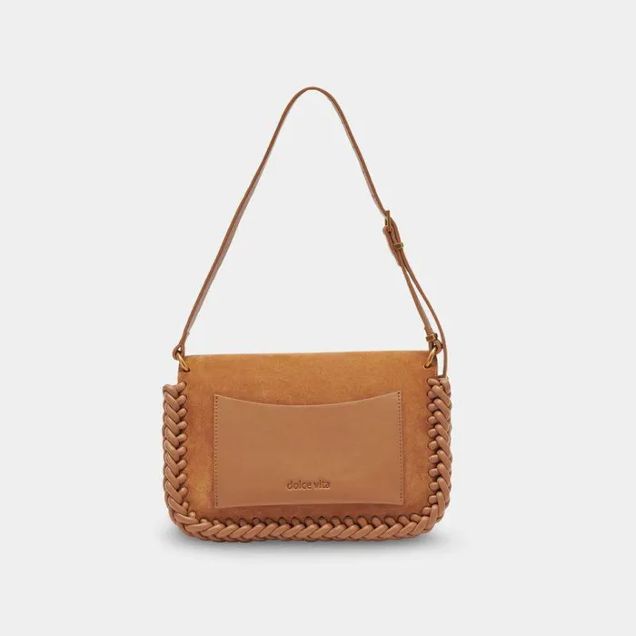 Handbags Shop Dolce Vita Harper Shoulder Bag Rusty Oak Suede Rusty Oak Suede