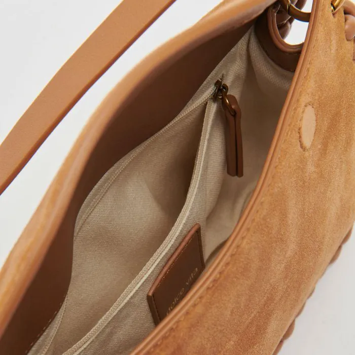 Handbags Shop Dolce Vita Harper Shoulder Bag Rusty Oak Suede Rusty Oak Suede