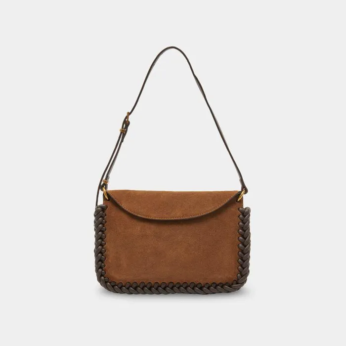 Handbags Shop Dolce Vita Harper Shoulder Bag Tobacco Suede Tobacco Suede