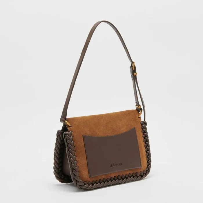 Handbags Shop Dolce Vita Harper Shoulder Bag Tobacco Suede Tobacco Suede