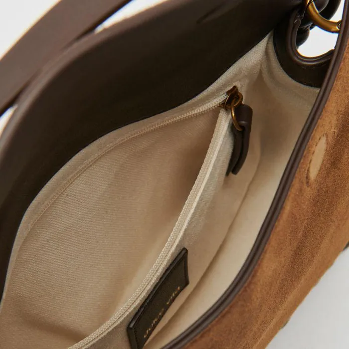 Handbags Shop Dolce Vita Harper Shoulder Bag Tobacco Suede Tobacco Suede