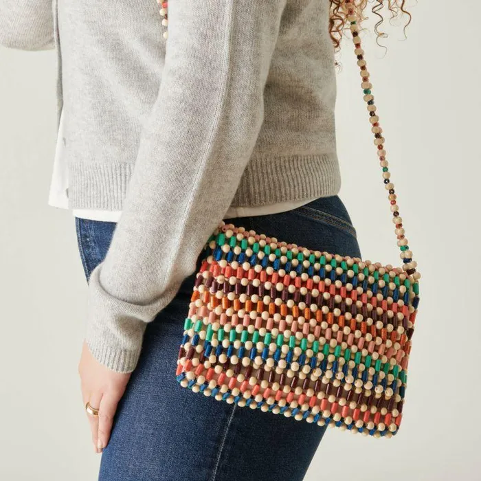 Handbags Shop Dolce Vita Ida Shoulder Bag Multi Wood Multi Wood