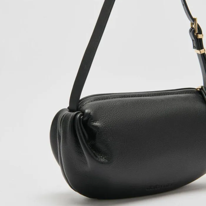 Handbags Shop Dolce Vita Livi Shoulder Bag Black Leather Black Leather