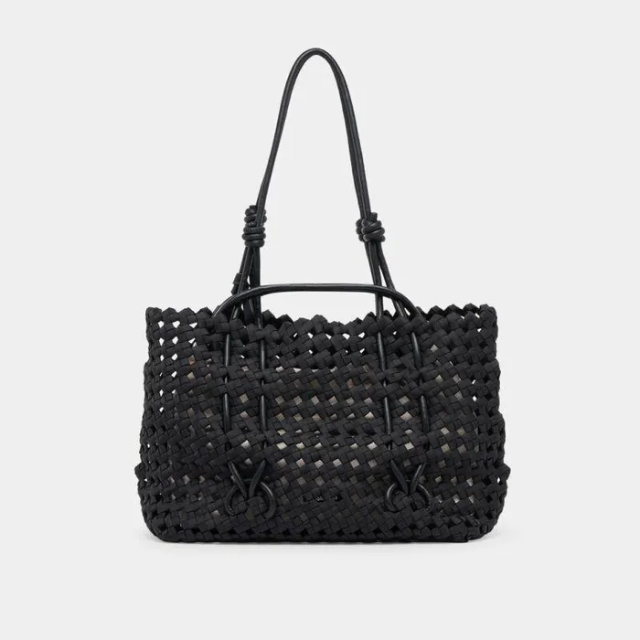 Handbags Shop Dolce Vita Logan Tote Black Woven Black Woven