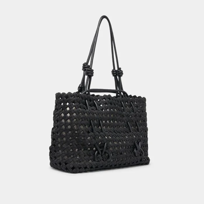 Handbags Shop Dolce Vita Logan Tote Black Woven Black Woven